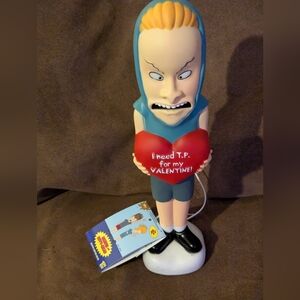 2026 Gemmy Beavis & Butthead Valentines Day Blow Mold Figure Beavis 14" - A1